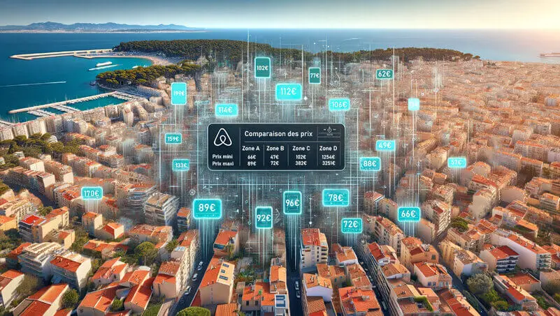 comparaison des prix de location Airbnb à Cannes